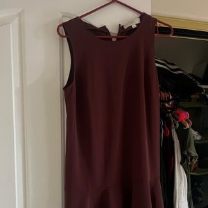 Maroon Loft Work Dress